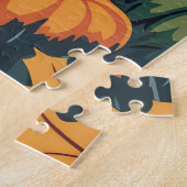 Yorkshire Terriër Hond Halloween Heks en Pompoen Legpuzzel (Zijkant)