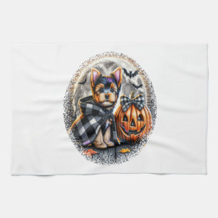 Yorkshire Terrier Hond Halloween Theedoek