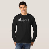 Yorkshire Terrier Hond Hartslag T-shirt (Voorkant volledig)