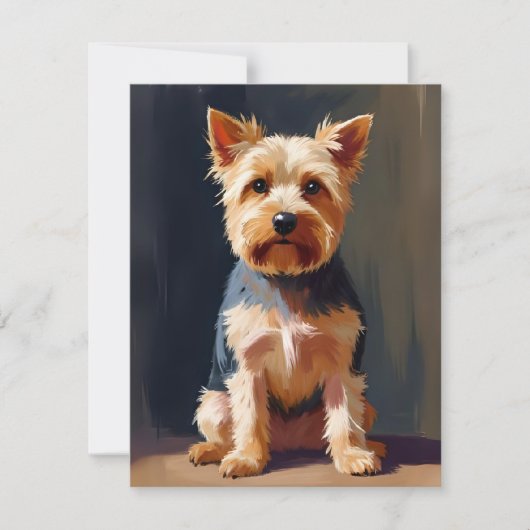 Yorkshire Terrier Hond Huisdier Schilderen Kaart (Voorkant)