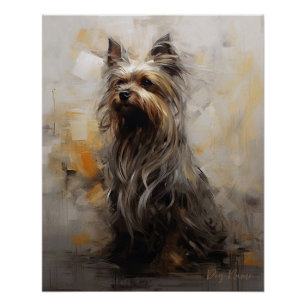 Yorkshire Terrier Hond in de wind 001 - Yacobsen D Perfect Poster