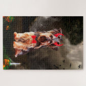 Yorkshire Terrier Hond in Halloween Kostuum Legpuzzel (Horizontaal)