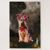 Yorkshire Terrier Hond in Halloween Kostuum Legpuzzel (Verticaal)