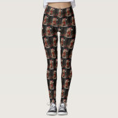 Yorkshire Terrier Hond in Sneeuw Kerstmis Leggings (Voorkant)