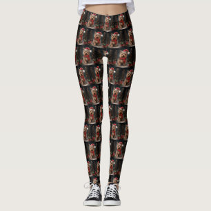 Yorkshire Terrier Hond in Sneeuw Kerstmis Leggings
