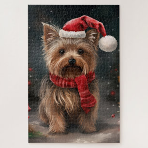 Yorkshire Terrier Hond in Sneeuw Kerstmis Legpuzzel