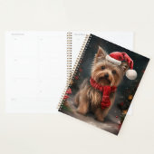 Yorkshire Terrier Hond in Sneeuw Kerstmis Planner (Display)
