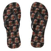 Yorkshire Terrier Hond in Sneeuw Kerstmis Teenslippers (Voetbed)