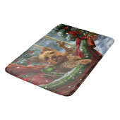 Yorkshire Terrier Hond Kerst Feestelijk Badmat (Gekanteld)