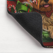Yorkshire Terrier Hond Kerst Festiviteit Muismat (Hoek)