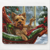 Yorkshire Terrier Hond Kerst Festiviteit Muismat (Voorkant)