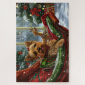 Yorkshire Terrier Hond Kerstfeest Legpuzzel (Verticaal)