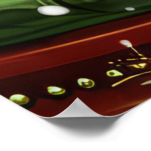 Yorkshire Terrier Hond Kerstfeest Poster (Hoek)