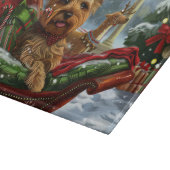Yorkshire Terrier Hond Kerstfeest Snijplank (Hoek)