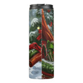 Yorkshire Terrier Hond Kerstfeest Thermosbeker (Achterkant)