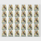 Yorkshire Terriër Hond met paaseieren Vakantie Cadeaupapier (Vlak)