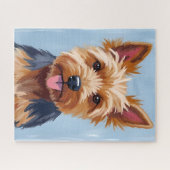 Yorkshire Terrier-hond-portretschilderij Legpuzzel (Horizontaal)
