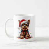 Yorkshire Terrier Hond Puppy Kerstmis Koffiemok (Links)