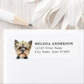 Yorkshire Terrier Hond Retour Adres Label (Insitu)