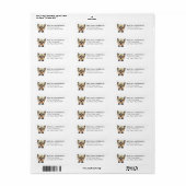 Yorkshire Terrier Hond Retour Adres Label (Full Sheet)