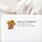 Yorkshire Terrier Hond Retour Adres Label (Insitu)