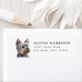 Yorkshire Terrier Hond Retouradres Label (Insitu)
