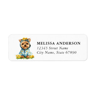 Yorkshire Terrier Hond Retouradres Label