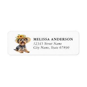 Yorkshire Terrier Hond Retouradres Label