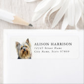 Yorkshire Terrier Hond Retouradres Label (Insitu)
