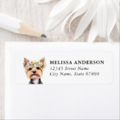 Yorkshire Terrier Hond Retouradres Label (Insitu)