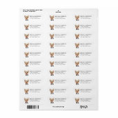 Yorkshire Terrier Hond Retouradres Label (Full Sheet)