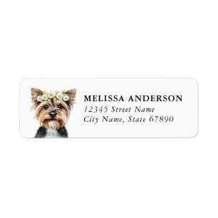 Yorkshire Terrier Hond Retouradres Label