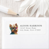 Yorkshire Terrier Hond Retouradres Label (Insitu)
