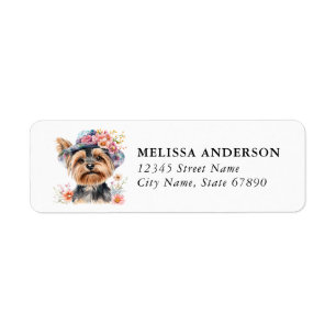Yorkshire Terrier Hond Retouradres Label