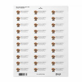 Yorkshire Terrier Hond Retouradres Label (Full Sheet)