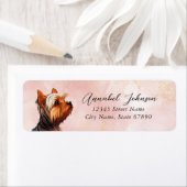 Yorkshire Terrier Hond Retouradres Labels (Insitu)