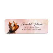 Yorkshire Terrier Hond Retouradres Labels (Voorkant)