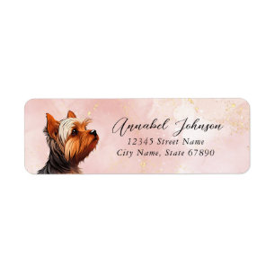 Yorkshire Terrier Hond Retouradres Labels