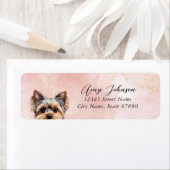 Yorkshire Terrier Hond Retouradres Labels (Insitu)