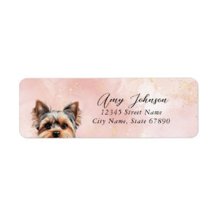 Yorkshire Terrier Hond Retouradres Labels