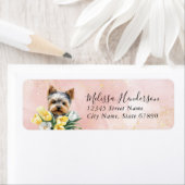 Yorkshire Terrier-hond retouradreslabel Etiket (Insitu)