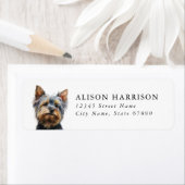 Yorkshire Terrier-hond retouradreslabel Etiket (Insitu)