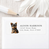 Yorkshire Terrier-hond retouradreslabel Etiket (Insitu)