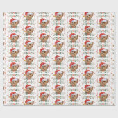 Yorkshire Terrier Hond Santa Kerstmis Cadeaupapier (Vlak)