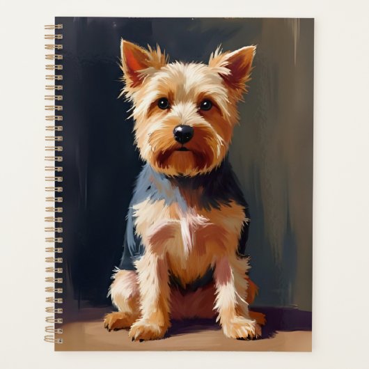 Yorkshire Terrier Hond Schilderij Planner (Voorkant)