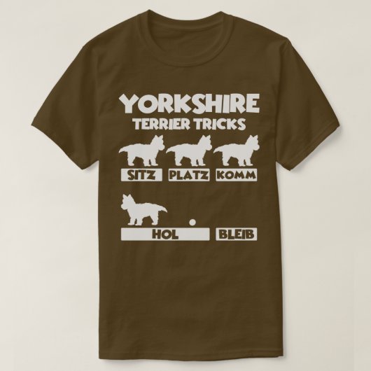 Yorkshire Terrier Hond Tricks T-shirt (Design voorkant)