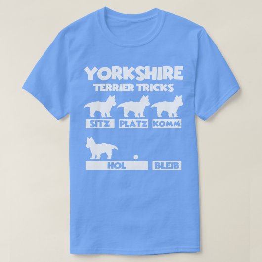 Yorkshire Terrier Hond Tricks T-shirt (Design voorkant)
