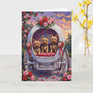 Yorkshire Terrier Hond Valentijnsdag Kaart