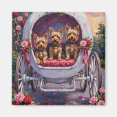 Yorkshire Terrier Hond Valentijnsdag Magneet (Voorkant)
