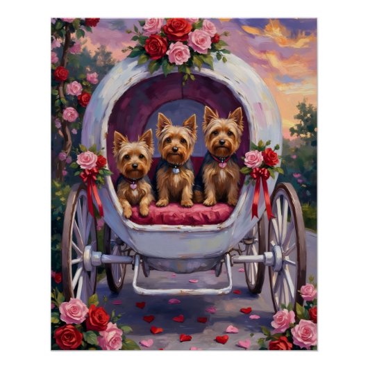 Yorkshire Terrier Hond Valentijnsdag Perfect Poster (Voorkant)